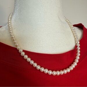 Sterling Silver Pearl Necklace